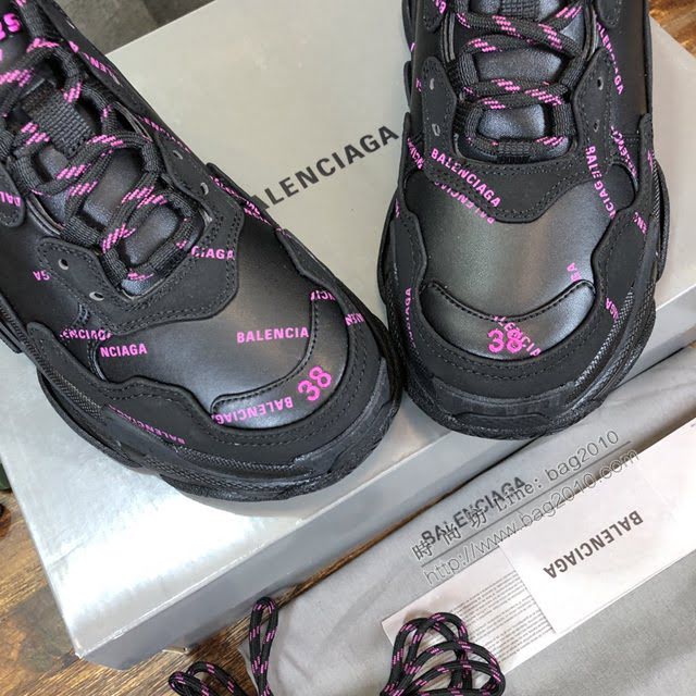 Balenciaga經典款男女鞋 巴黎世家頂級版本Triple S透氣3M反光姥爹復古運動鞋 Balenciaga情侶款老爹鞋  hdbl1172